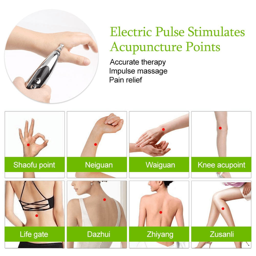 Multi-functional Micro Acupuncture Pen - points to use