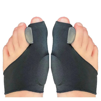 Close-up of Black Bunion Corrector Sleeves