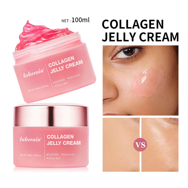 Luxurious jar of Collagen Face Cream on a marble countertop