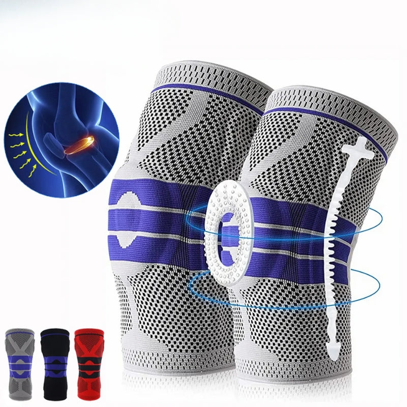 Knee Compression Sleeves with Silicone Gel