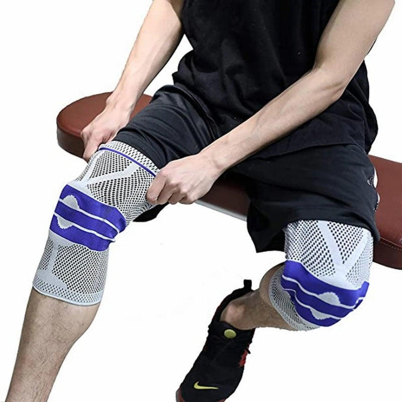 Knee Compression Sleeves with Silicone Gel