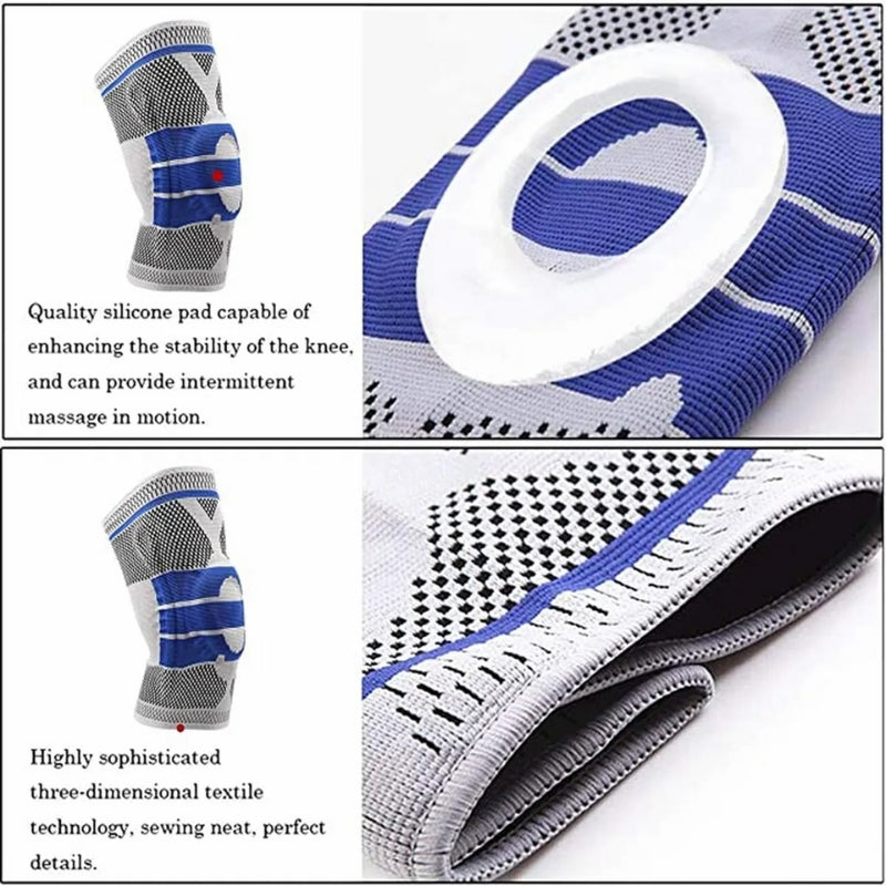 Knee Compression Sleeves with Silicone Gel