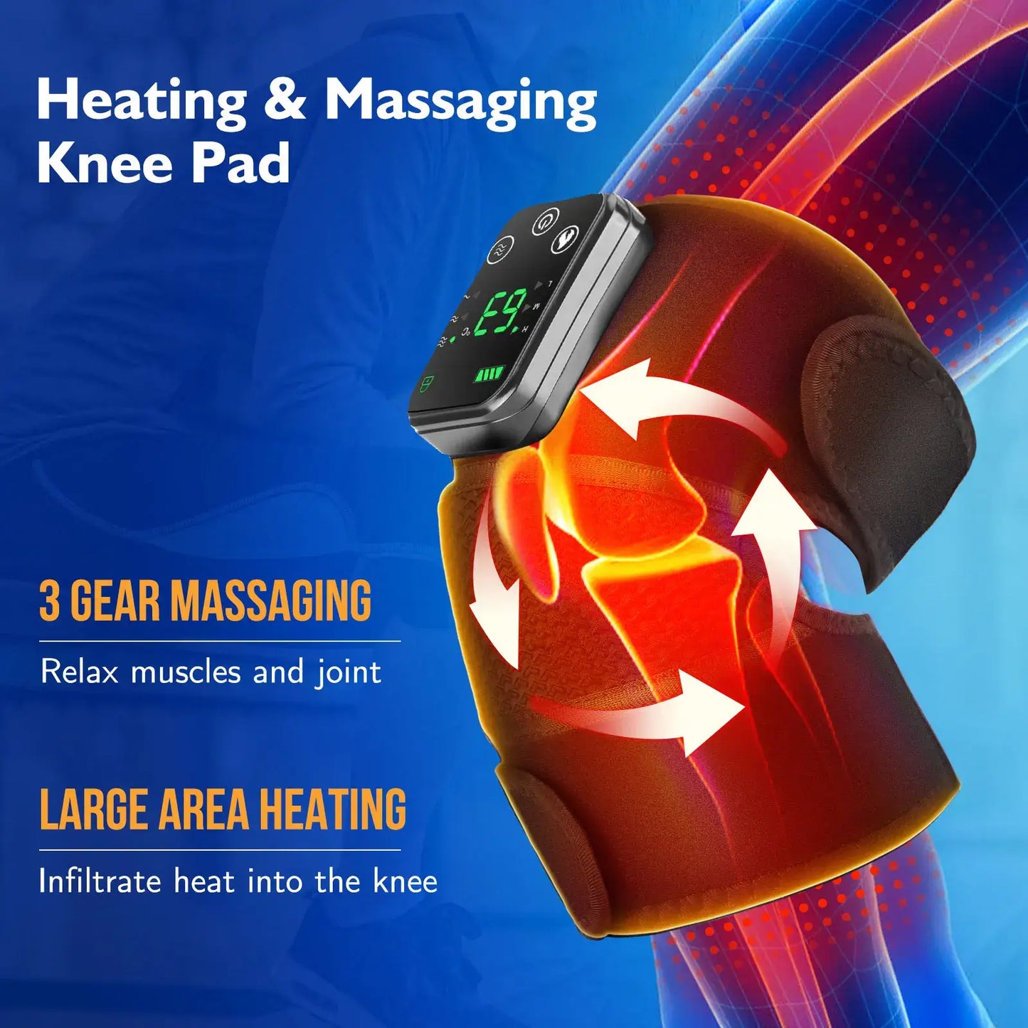 Knee Massager with Heat and Vibration How it works