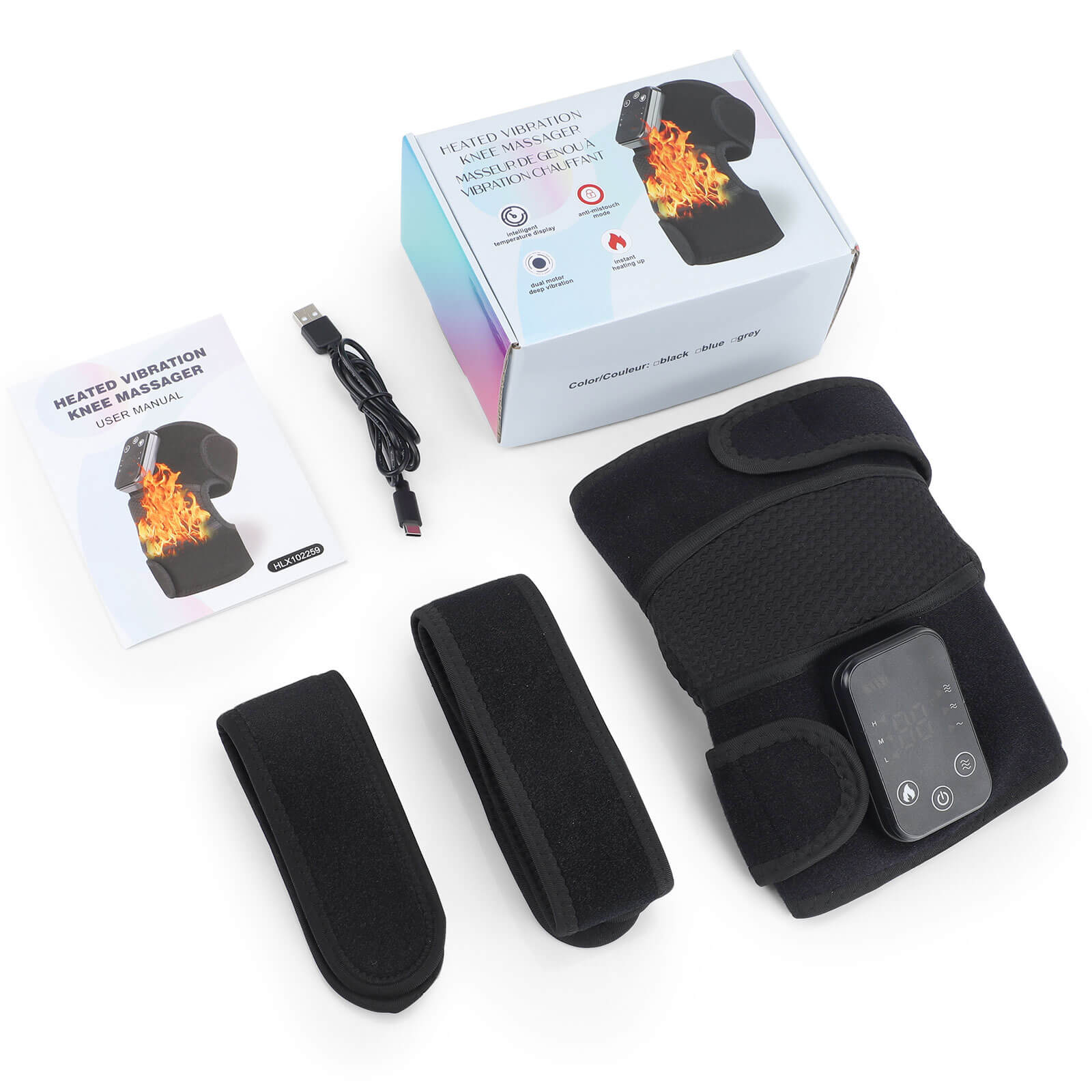 Knee Massager with Heat and Vibration fast heating pack