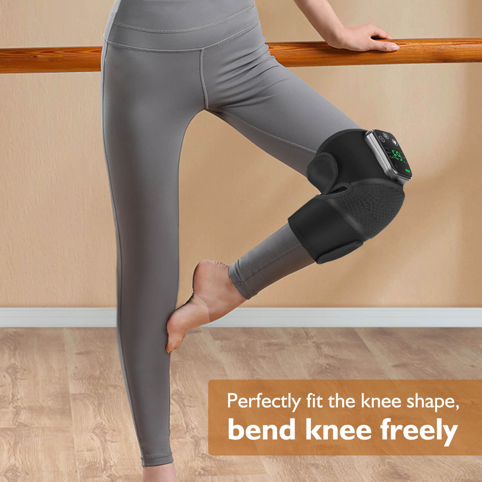 Knee Massager with Heat and Vibration perfectly fit the knee shape