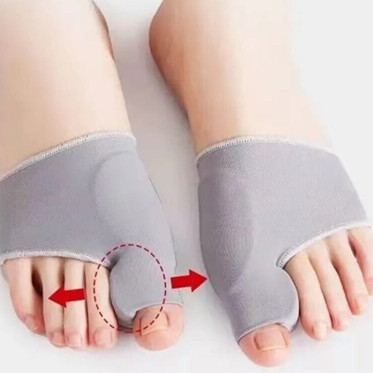 Podiatrist-endorsed bunion protector sleeve with hypoallergenic materials on a display