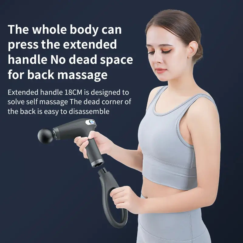 woman using Professional Massage Gun